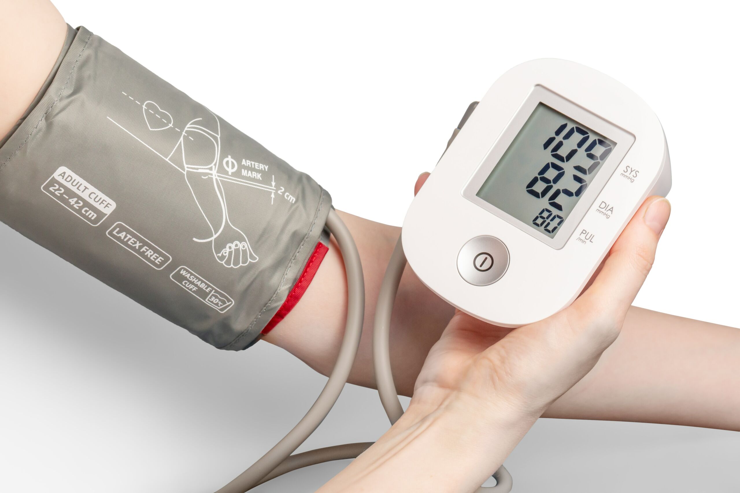 Heart Rate monitor reading 105 over 85